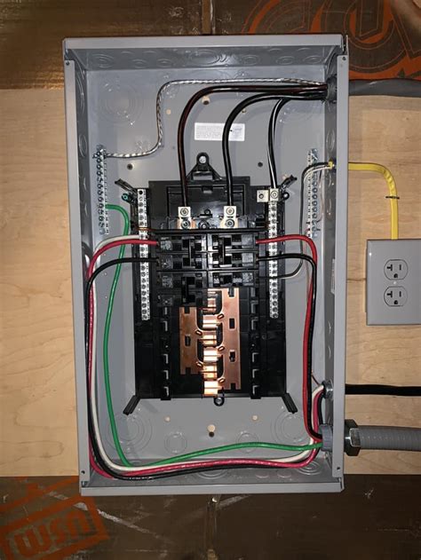 how to install a electrical sub panel box|subpanel breaker box.